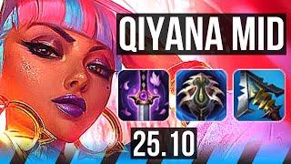 QIYANA vs VLADIMIR (MID) | 11 solo kills, Legendary, 700+ games, 44k DMG | EUW Master | 25.10