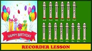 Happy Birthday to you | Recorder Notes Tutorial 