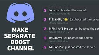Separate Boost Channel Discord | Booster Server Logs | Techie Gaurav
