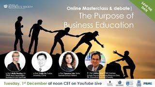 The Purpose of Business Education | CoBS Masterclass