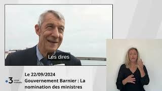 22.09.24 Gouvernement Barnier : La nomination des ministres