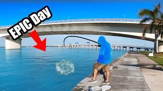 Easy Way To Catch Keepers From Shore (Florida Saltwater Fishing With Live Bait)