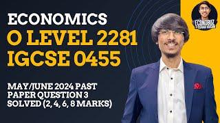 O Level Economics 2281 | IGCSE 0455 May/June 2024 Past Paper Question 3 Solved (2, 4, 6, 8 Marks)