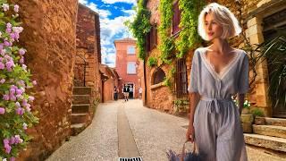 Roussillon -The Most Beautiful Villages in France in the Stunning Landscape - 4K walking tour