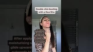 Double Chin Busting With A Gua Sha #guashafacial #guashstool #naturalfacelift