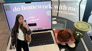 let's do homework together! - being realistic lol, college talk, reading & work/life balance 