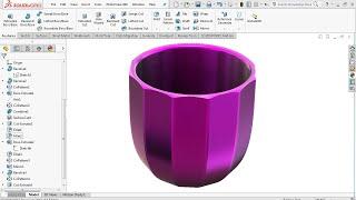 Polygonal  Vase - Surface Modeling - SolidWorks Tutorial