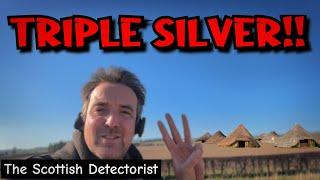 An INCREDIBLE metal detecting day - TRIPLE SILVER!
