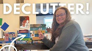 REVERSE DECLUTTERING our Board Game Shelves!