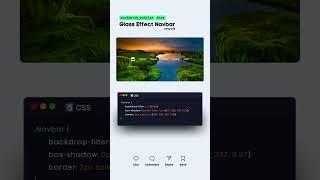 Glass Effect Navbar #css #coding #Navbar #hovereffect  #Website