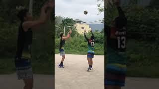 Trick short Full power spike Volleyball