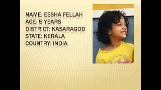 For Kids: Being positive & happy during lock-down by Eesha Fellah, Kasaragod, #StayHome#WithMe