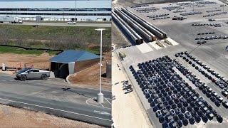 Tesla Gigafactory Texas | 3-1-25 (+ 2-25 & 2-14) | Cybertruck via cybertunnel + Taylor railyard