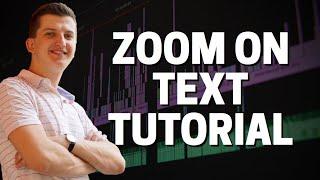 Cinematic Intro |  Zoom On Text |  Da Vinci Resolve 15 Tutorial