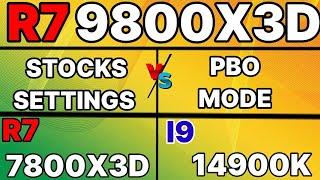 9800X3D VS İ9 14900K VS 7800X3D VS INTEL 285K 9800X3D PBO VS STOCK SETTING HOW MUCH IT AFFECT GAMING