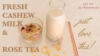 EAT FIT Milk Tea ( No-Sugar Fresh Cashew Milk & Rose Tea)