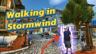 Taking a Tour through Stormwind on a VR Treadmill!