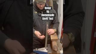 Homemade Anvil vs Vevor 134 lbs Anvil Rebound Test: #metal #testing #blacksmith #how #homemade #diy