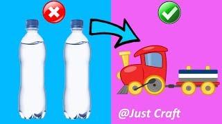 DIY Toy Train | Recycle Bottles | Best out of waste | Just Craft