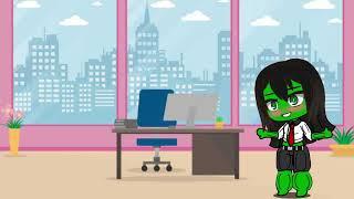 She hulk transformation | Gacha club | Hulkout in office