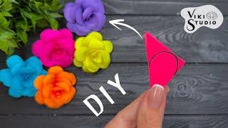 How to make 3D Paper Roses DIY Paper Craft Ideas Flowers