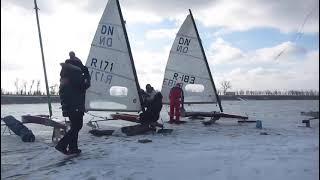 Ice boat sailing.Буерный спорт .Буер DN.Соревнования.