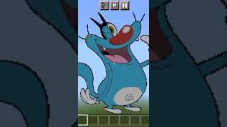 oggy drawing in minecraft