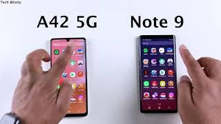 SAMSUNG A42 5G vs Note 9 Speed Test & Ram Management