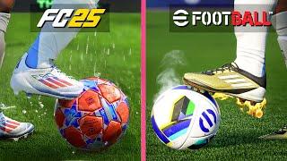 EA FC 25 vs eFootball 2025 | Graphics & Details Comparison