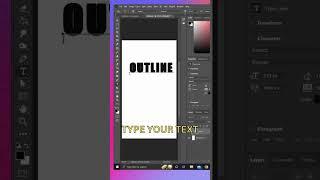 OUTLINE TEXT EFFECT IN PHOTOSHOP