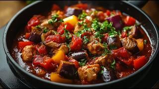 DELICIOUS CHICKEN WITH VEGETABLES IN TOMATO SAUCE!  Simple and delicious!