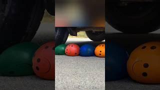 crushing experiment on balloons #bycar #viral #trending #ytshorts #oddlysatisfying #asmr #maruti