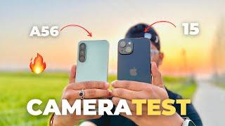 Samsung A56 vs iPhone 15 camera test  | devhr71