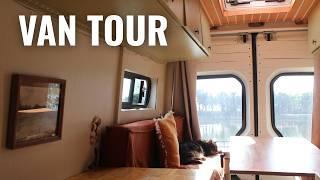 VAN TOUR with 2 Cats l Realistic First Build l Cozy Off-Grid Living