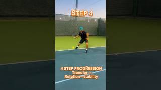 4 step progression  transfer- rotation-stability #lacruztennis #tennis  #coach #tenniskidsworld