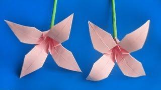 оригами цветок ириса, как сделать оригами цветок, оригами цветы из бумаги // origami iris flower