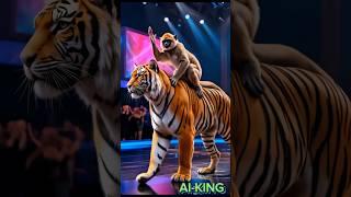 Tiny Langur vs Giant Tiger – on America’s Got Talent Stage! #americasgottalent #aiking #india #ai