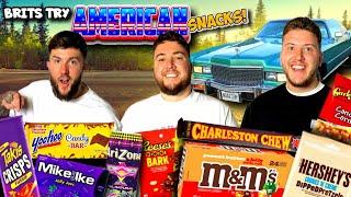 Brits try American Snacks in an American Classic Car!
