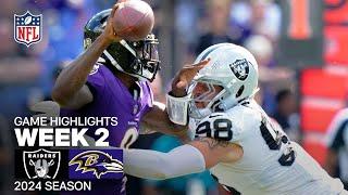 Las Vegas Raiders vs. Baltimore Ravens | 2024 Week 2 Game Highlights