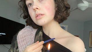 ASMR body triggers: collarbone touching, fabric scratching, and body tracing (soft spoken)