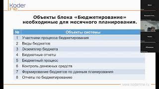 Вебинар «1С:ERP. Настройка месячного БДДС и лимитов расходования денежных средств в «Бюджетирование»