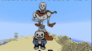 Minecraft Pixel Speed Art: Sans and Papyrus from Undertale