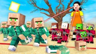 JJ and Mikey Family Became SQUID GAME - Maizen Minecraft Animation