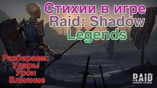 Raid: Shadow Legends. Стихии. Как влияют. Сильный, слабый и критический удар. Полный разбор.