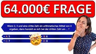  Schaffst DU die 64.000€ Frage? | Mathe Aufgabe aus Wer wird Millionär? | Arithmetisches Mittel