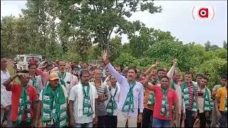 Villagers Staging A Protest To Expel Pallahara BJD MLA Mukesh Pal