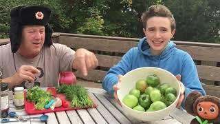 Pickling Green Tomatoes, Russian style