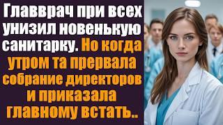 Главврач при всех унизил новенькую санитарку. Но когда утром та прервала собрание директоров...