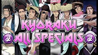 Bleach Brave Souls  ALL KYORAKU Specials Till Today (HD) Shunsui Kyoraku Special Moves Compilation