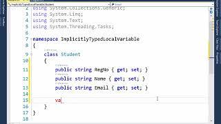 01  Implicitly typed local variable